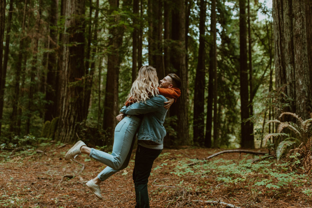 Couples photoshoot in California Redwoods. For this anniversary session Dani and James wanted a Redwood adventure to celebrate their love!
