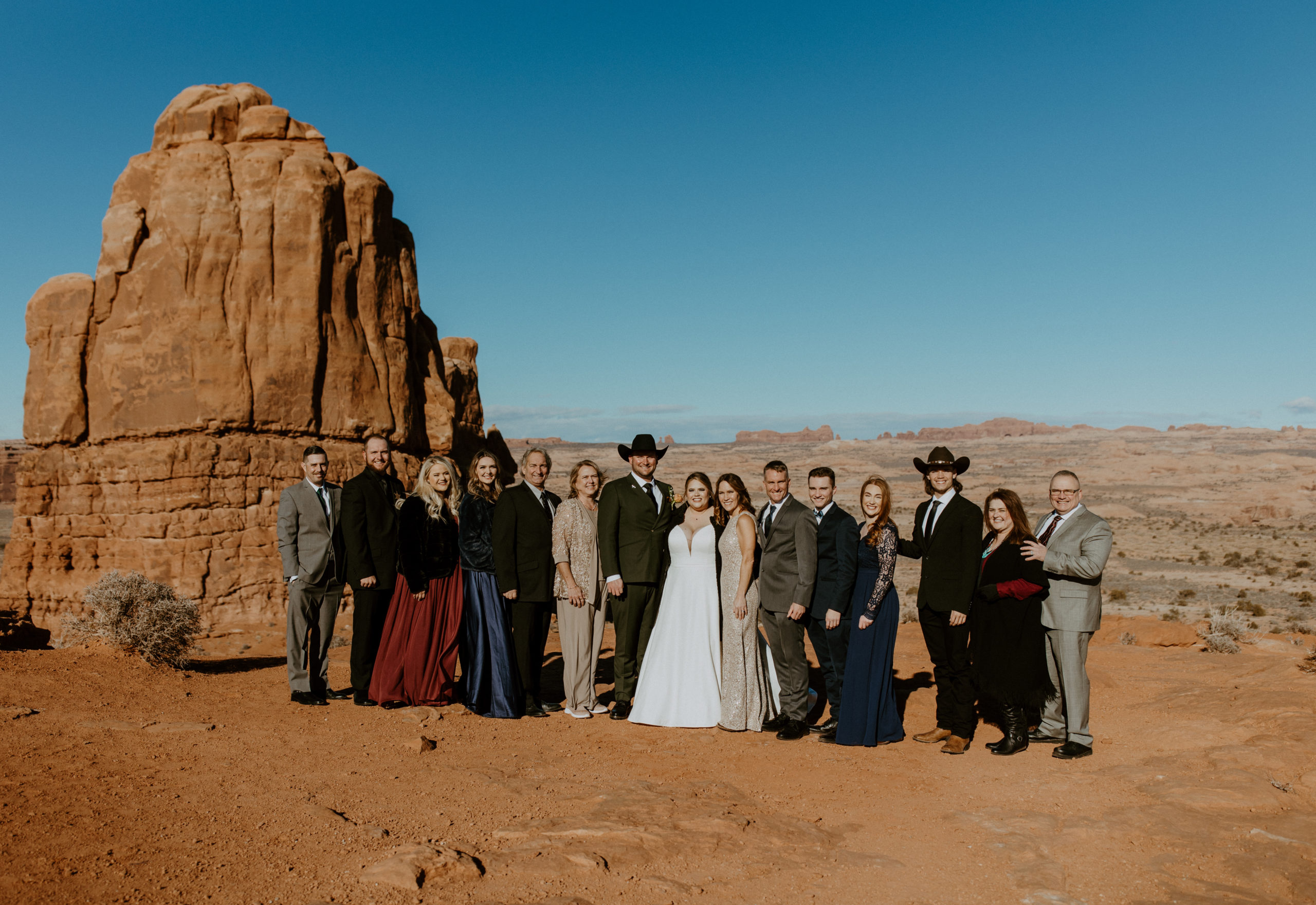 the friends and guests of the intimate wedding ceremony
