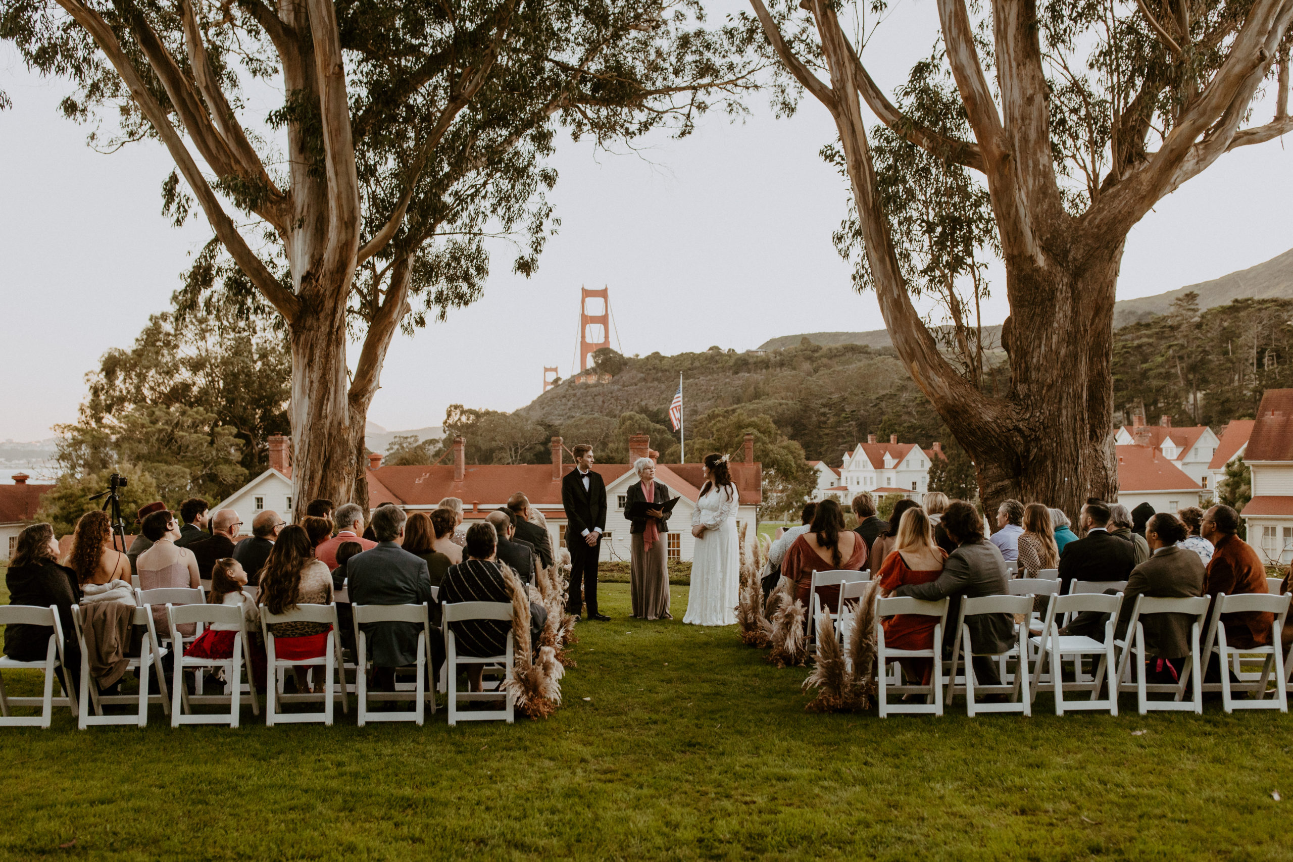 the wedding ceremony at the Cavallo Point Wedding