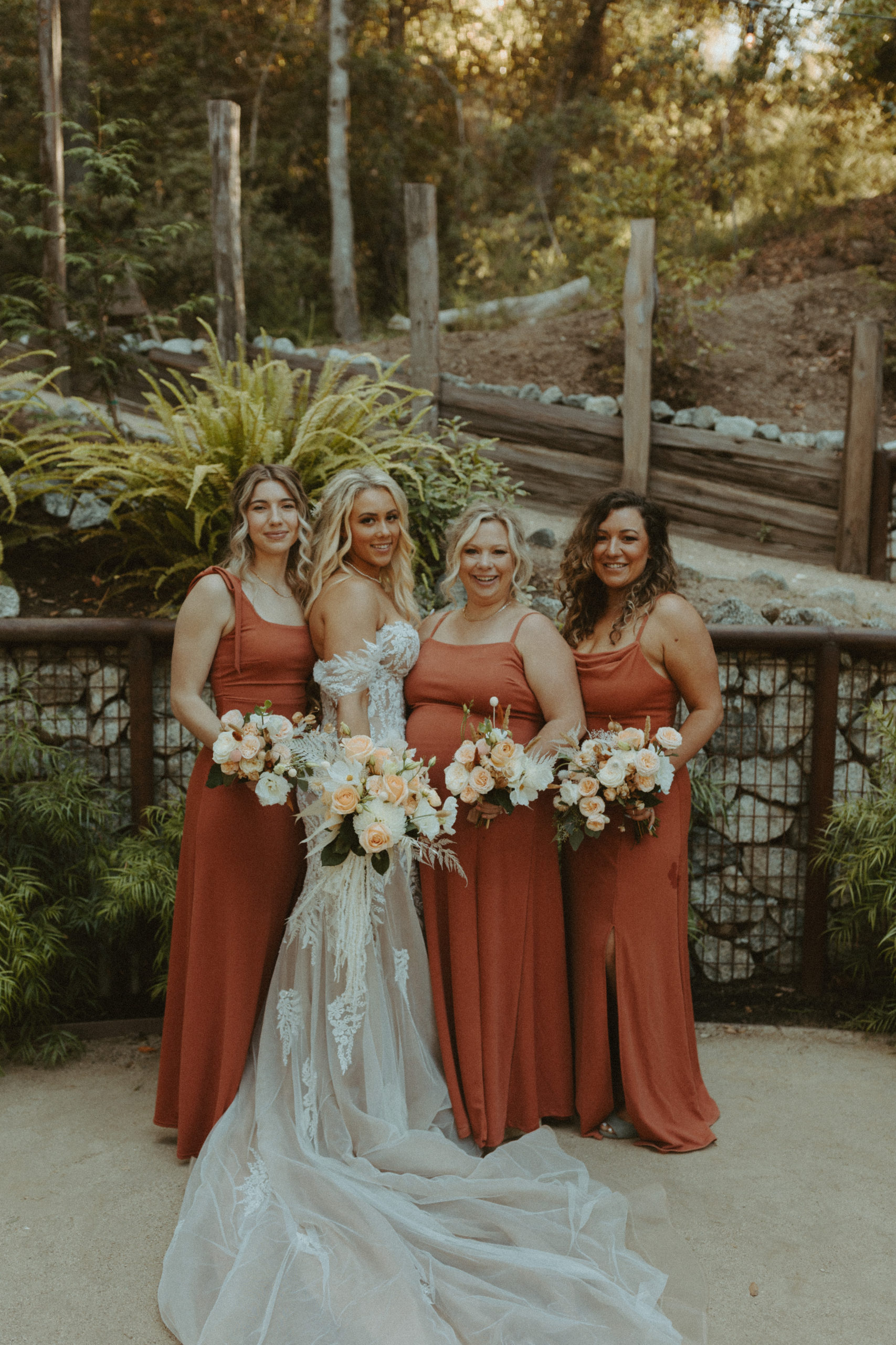 the bridesmaids with the bride