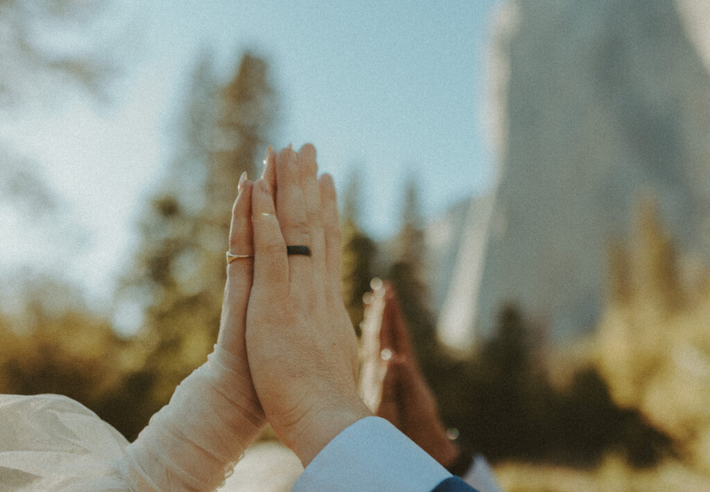 an elopement photoshoot in yosemite national park