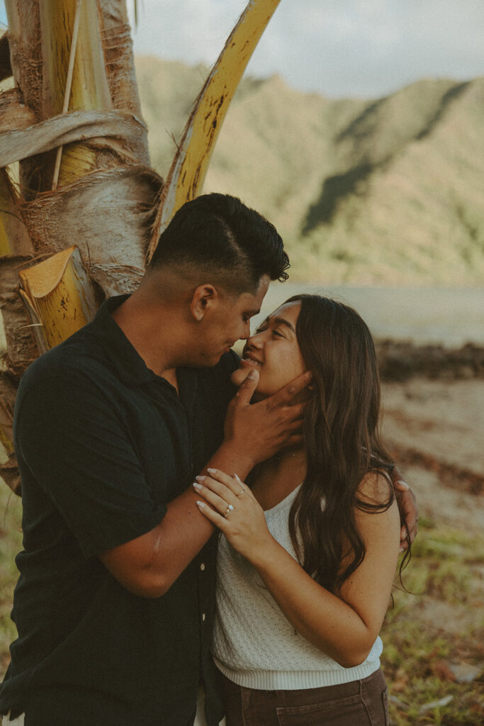 A Playful Sunrise Honeymoon Photoshoot in Hawaii