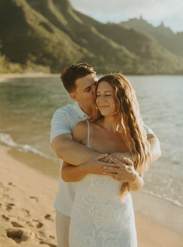 a wedding photoshoot on the beaches of hawaii