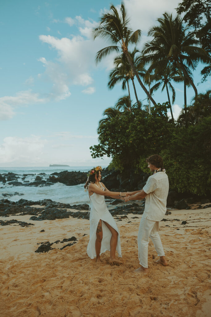 couple taking elopement photos
