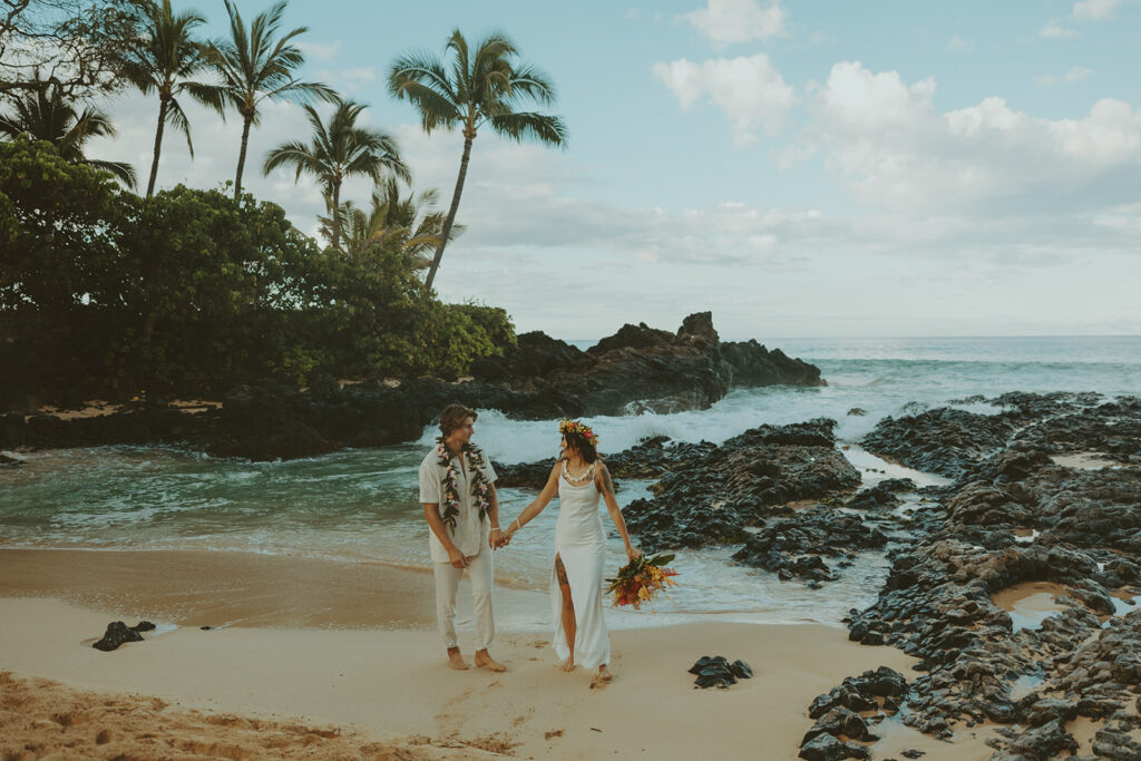 couple taking elopement photos
