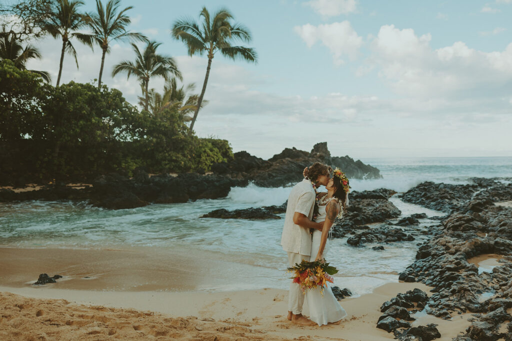 couple taking elopement photos