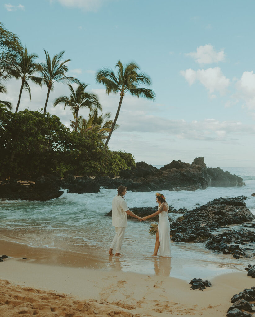 couple taking elopement photos
