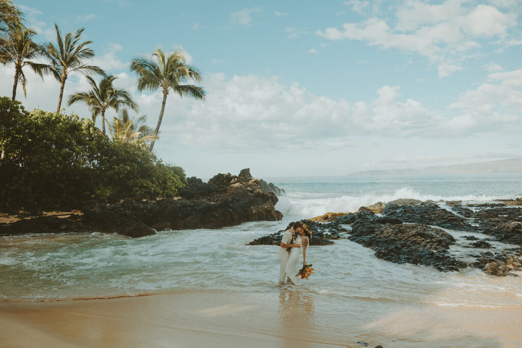 couple taking elopement photos
