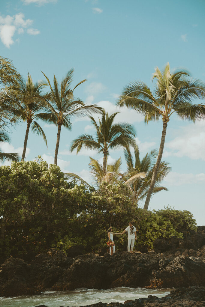 couple taking elopement photos