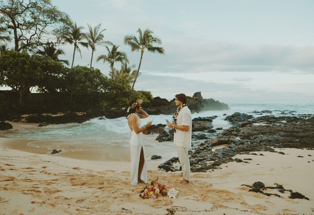 couple taking elopement photos
