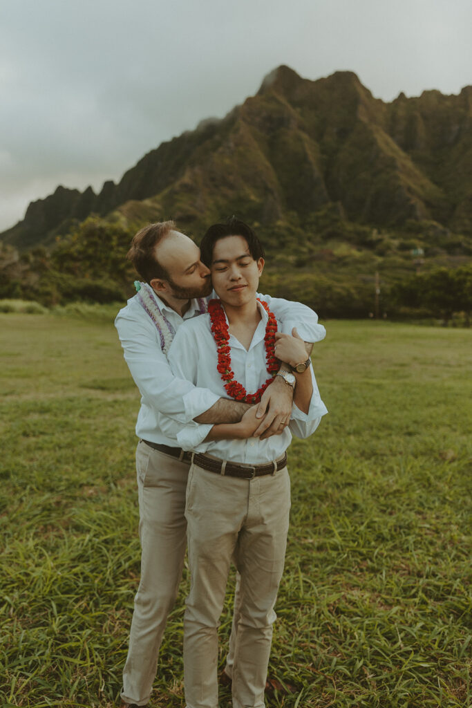 couple posing for their destination elopement photos
