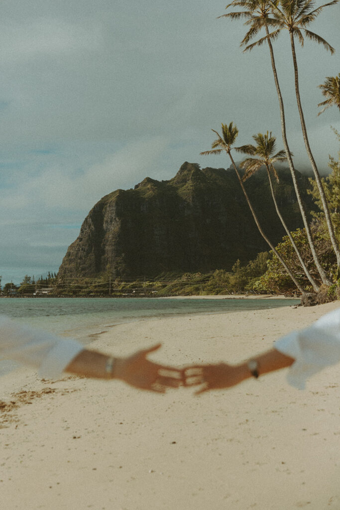 couple posing for their destination elopement photos
