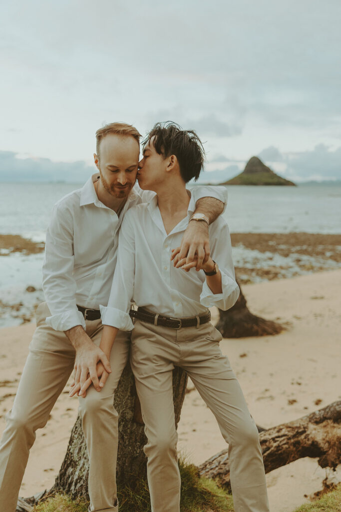 couple posing for their destination elopement photos
