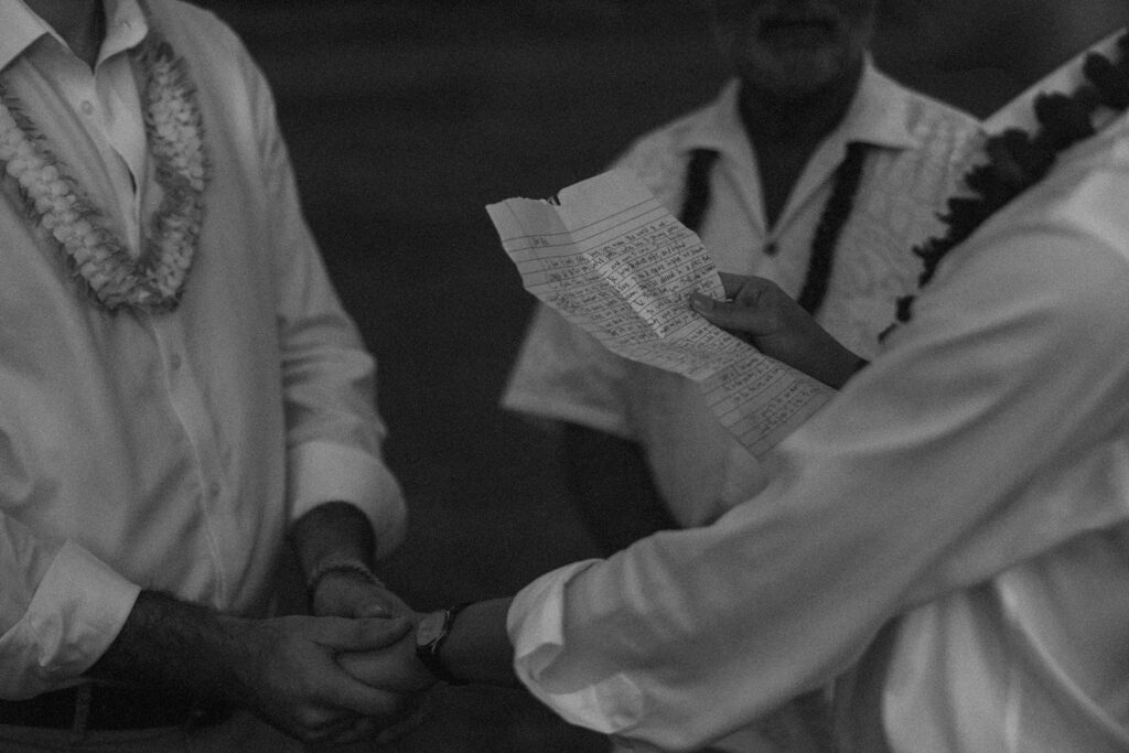 couple taking their elopement photos in hawaii
