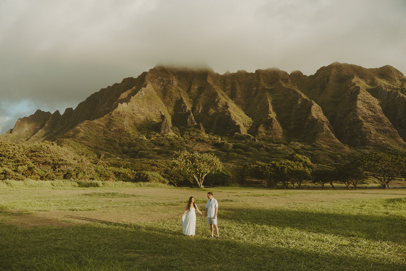 a beach engagement photoshoot in hawaii