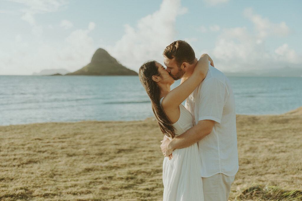 a beach engagement photoshoot in hawaii
