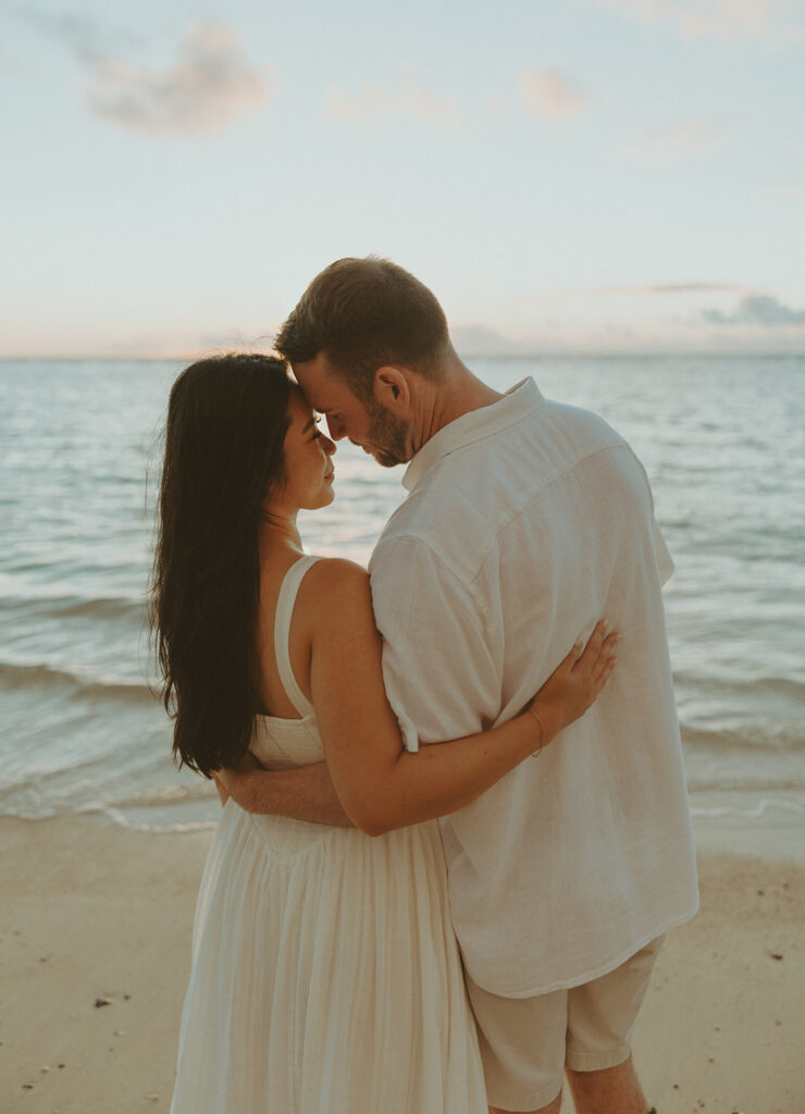 a beach engagement photoshoot in hawaii