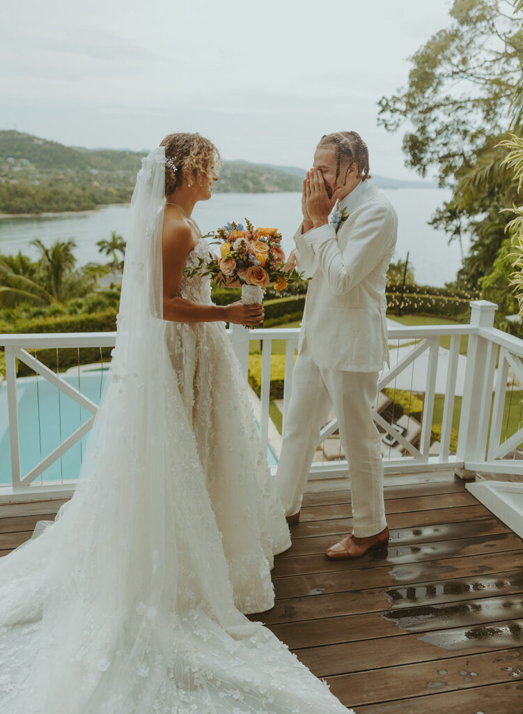 A luxury destination wedding celebration at Round Hill Resort in Jamaica
