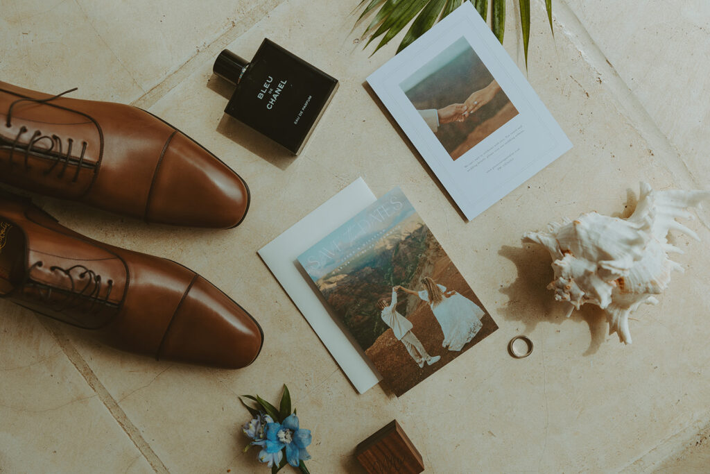 A stylish destination wedding couple captured in Jamaica’s tropical paradise
