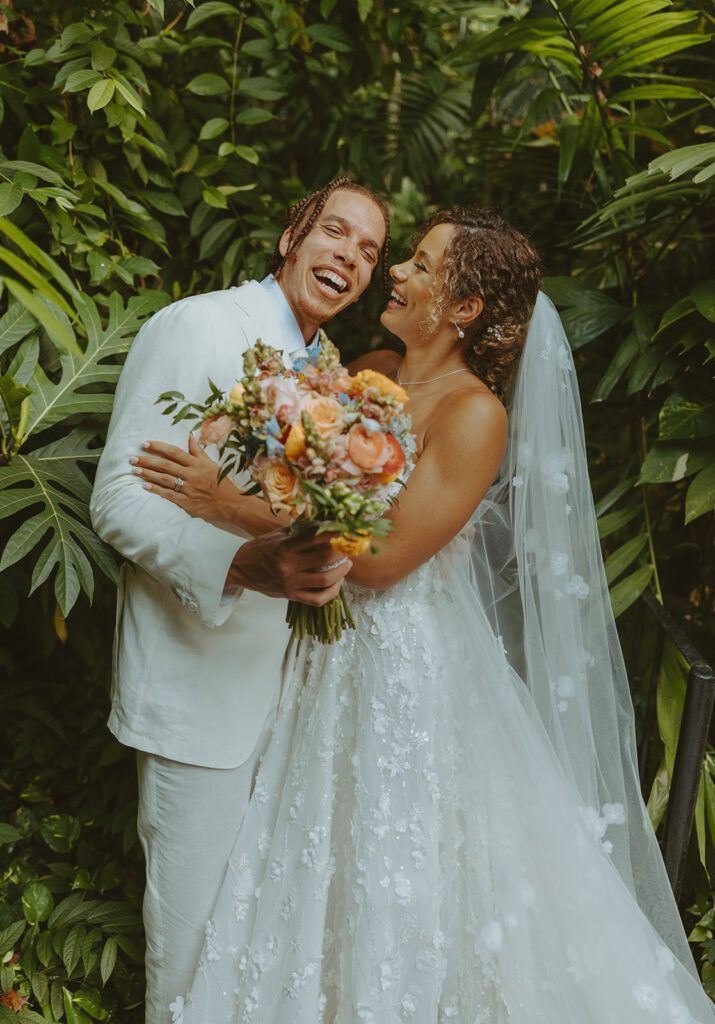 A glamorous wedding reception at a luxury resort in Montego Bay, Jamaica
