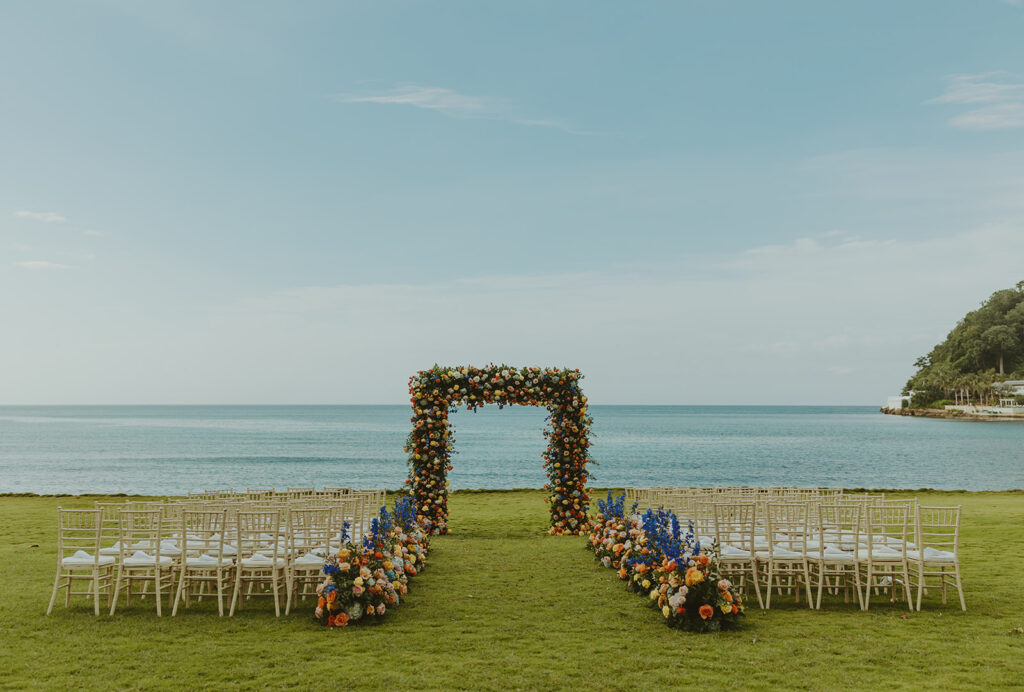 A luxury destination wedding celebration at Round Hill Resort in Jamaica
