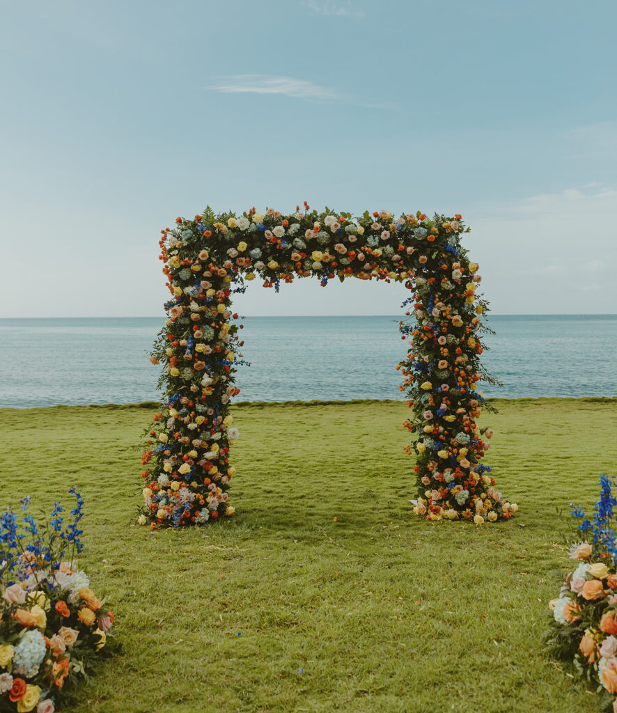 A luxury destination wedding celebration at Round Hill Resort in Jamaica
