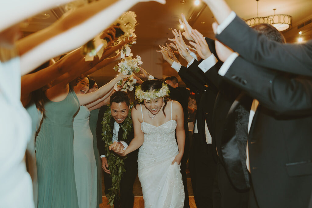 Fun wedding reception in Hawaii