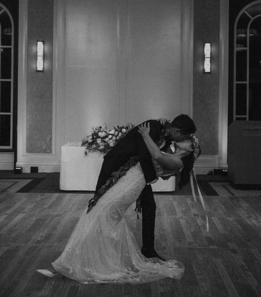 A wedding reception at Moana Surfrider