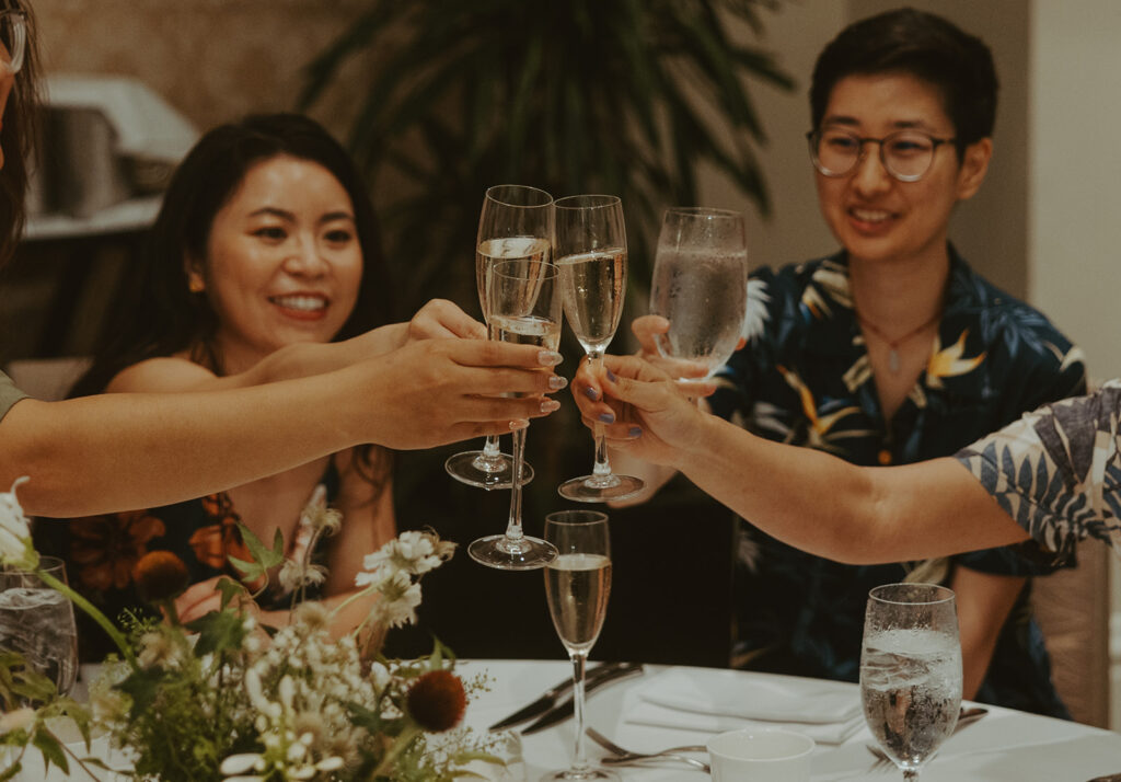 A wedding reception at Moana Surfrider