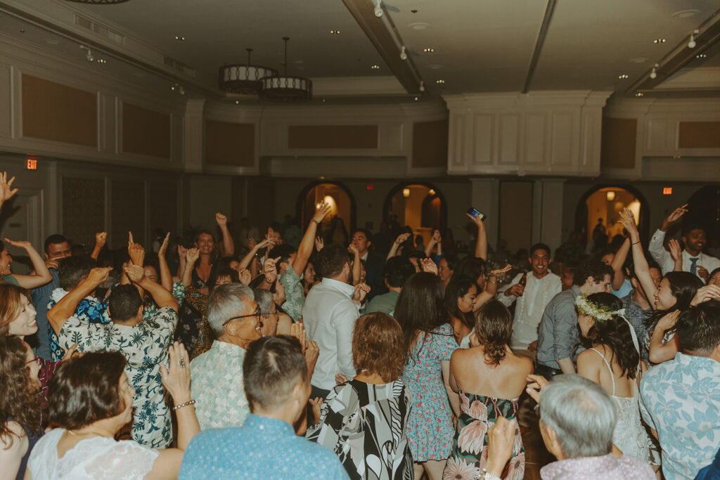 A wedding reception at Moana Surfrider