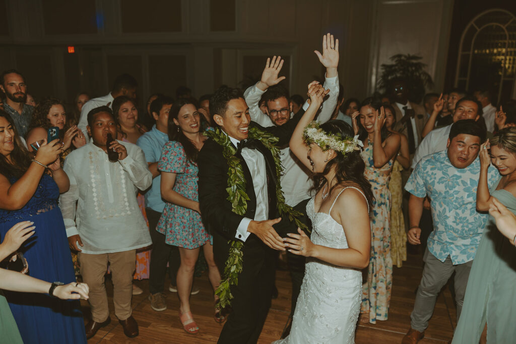 A wedding reception at Moana Surfrider