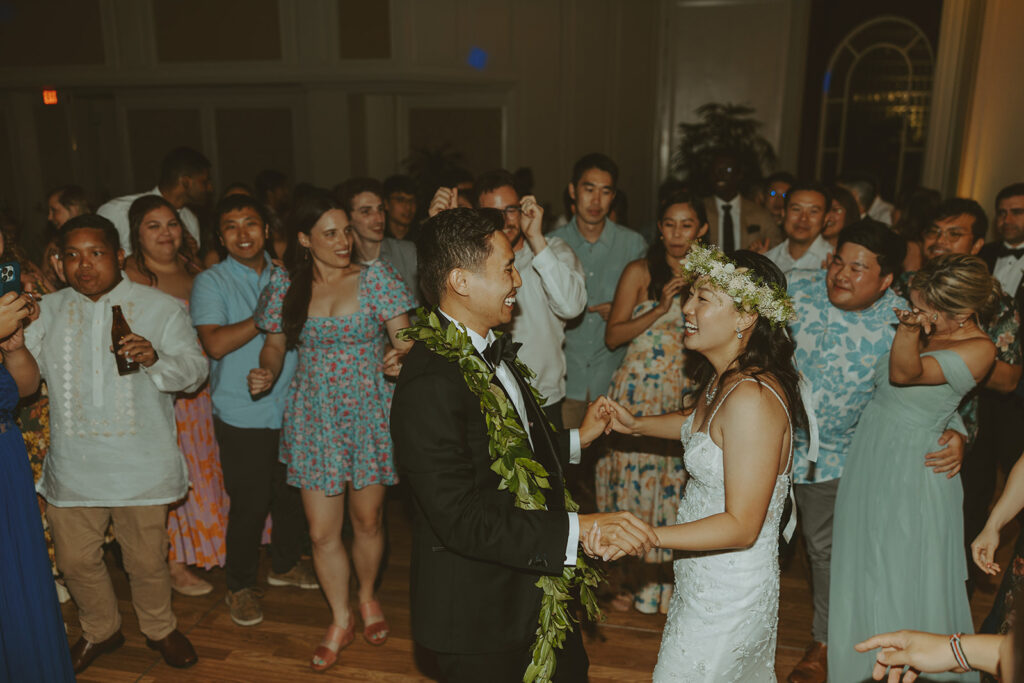 A wedding reception at Moana Surfrider