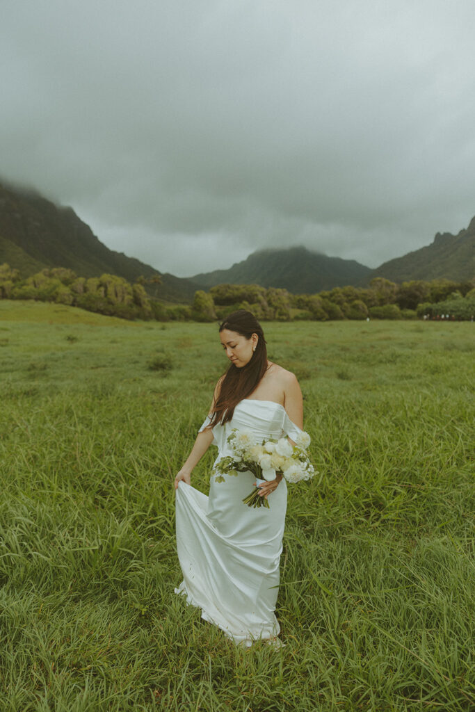 Candid photo of the couple laughing during their elopement day