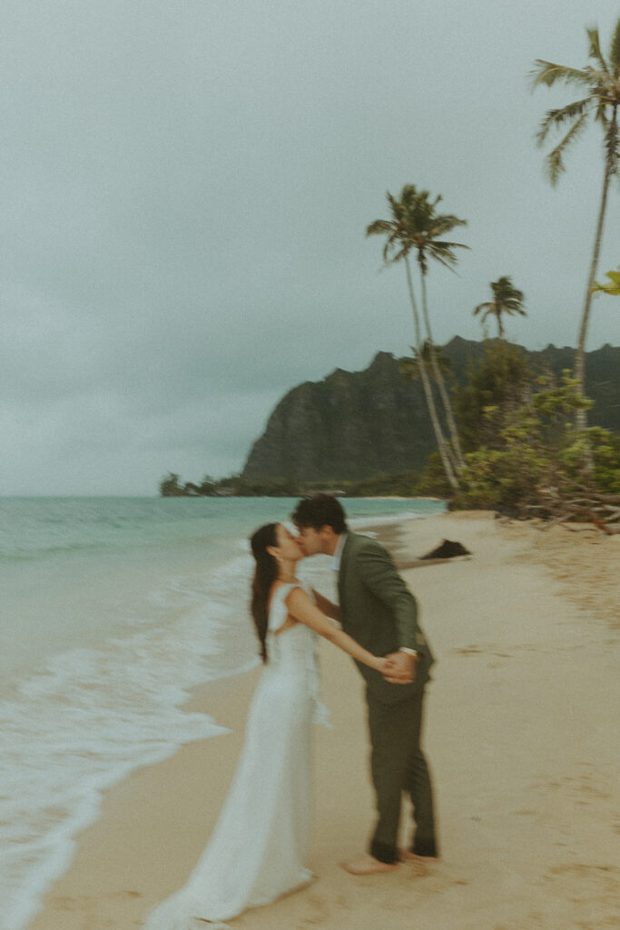 Close up photo of the couple sharing a quiet moment