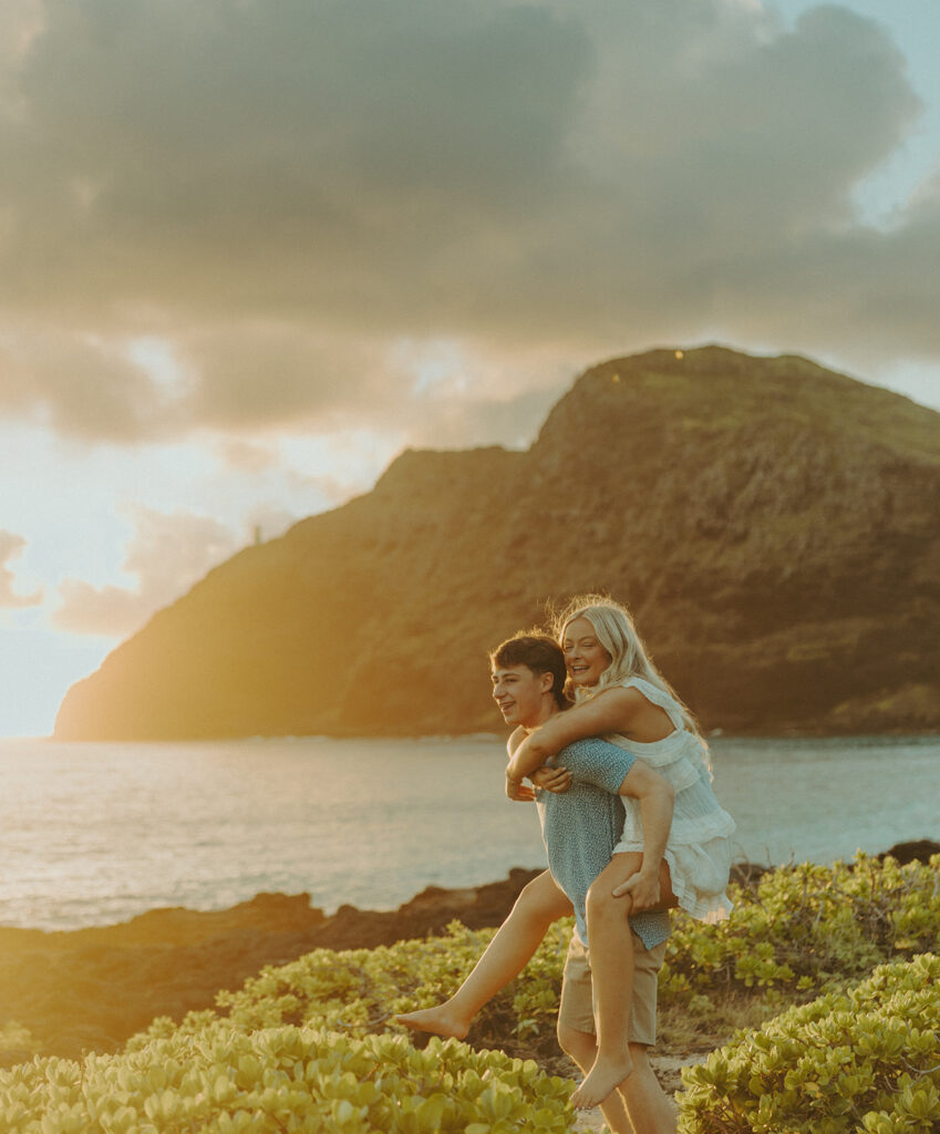 Sunrise portraits of Marlie and Wesley during their peaceful day before session.