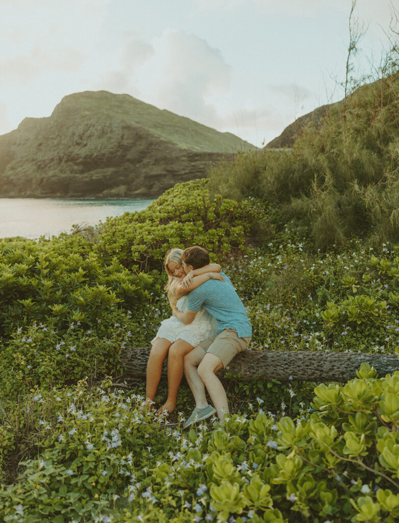 Sunrise portraits of Marlie and Wesley during their peaceful day before session.
