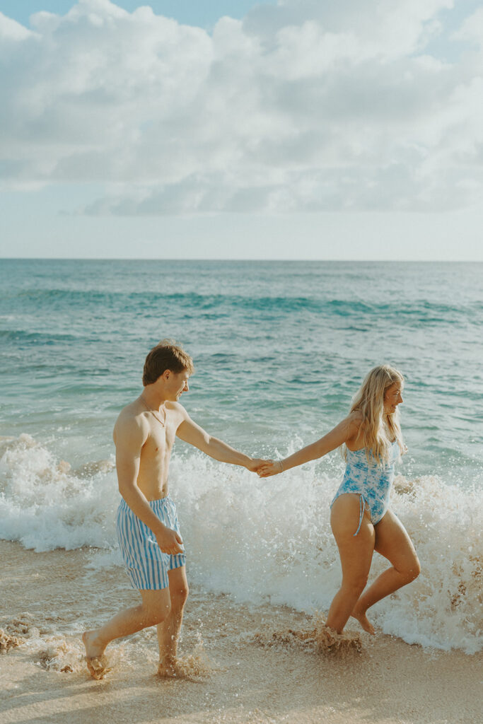 Sunrise portraits of Marlie and Wesley during their peaceful day before session.
