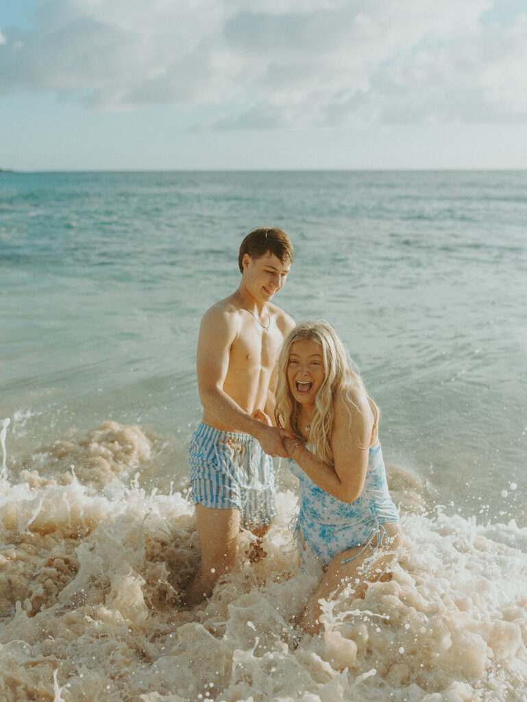 Sunrise portraits of Marlie and Wesley during their peaceful day before session.
