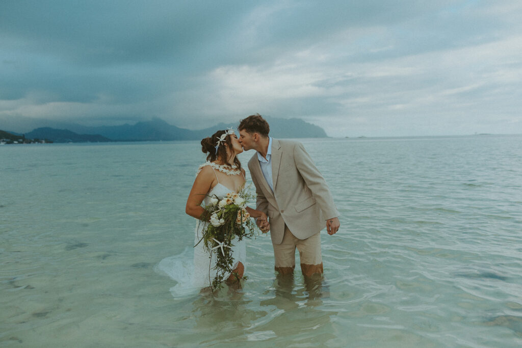 A Dreamy Kaneohe Bay Sandbar Wedding on Oahu
