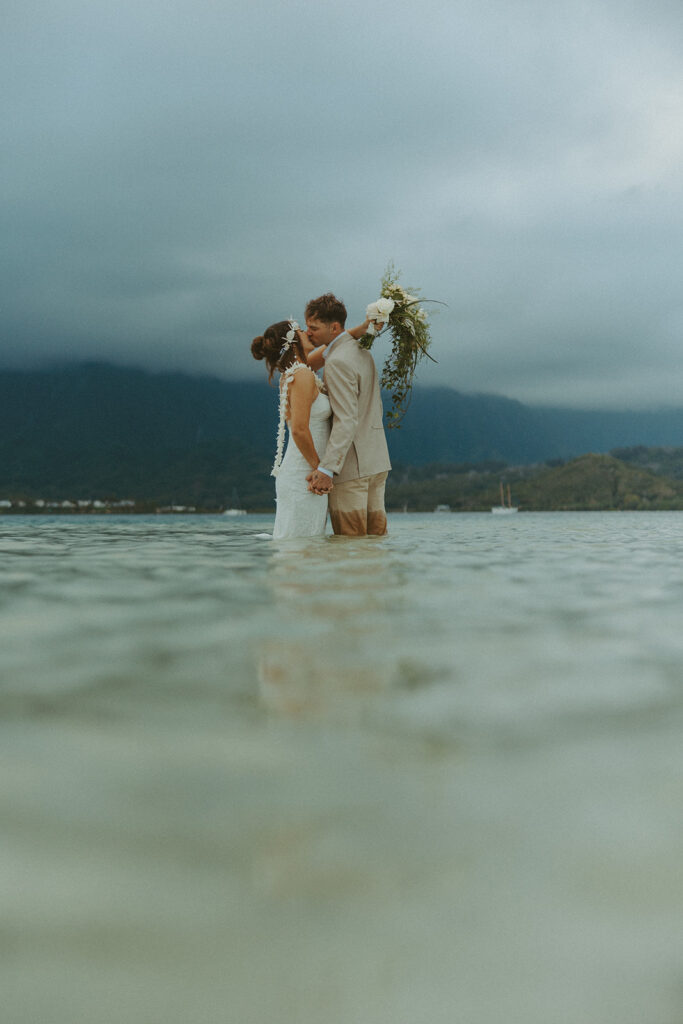 A Dreamy Kaneohe Bay Sandbar Wedding on Oahu
